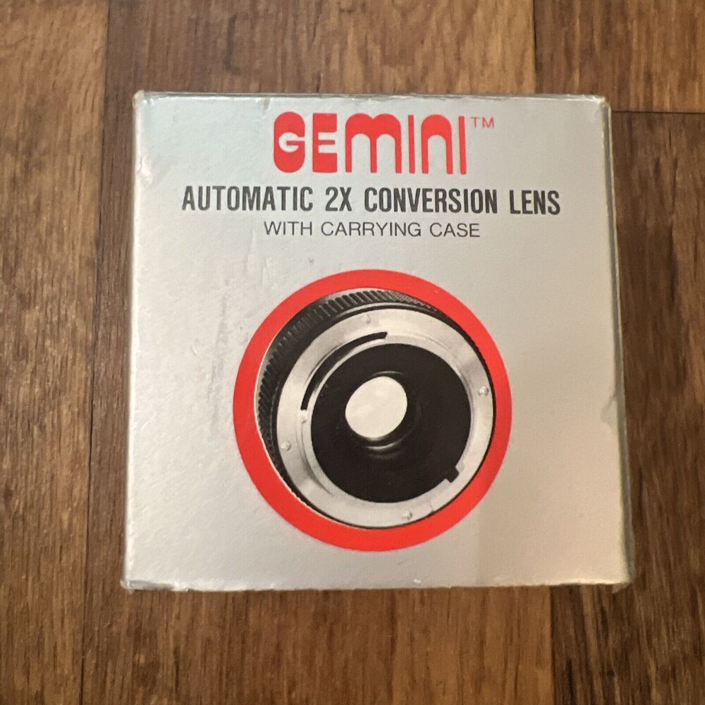 Gemini Automatic 2x Conversion Lens With Carrying Case For Minolta